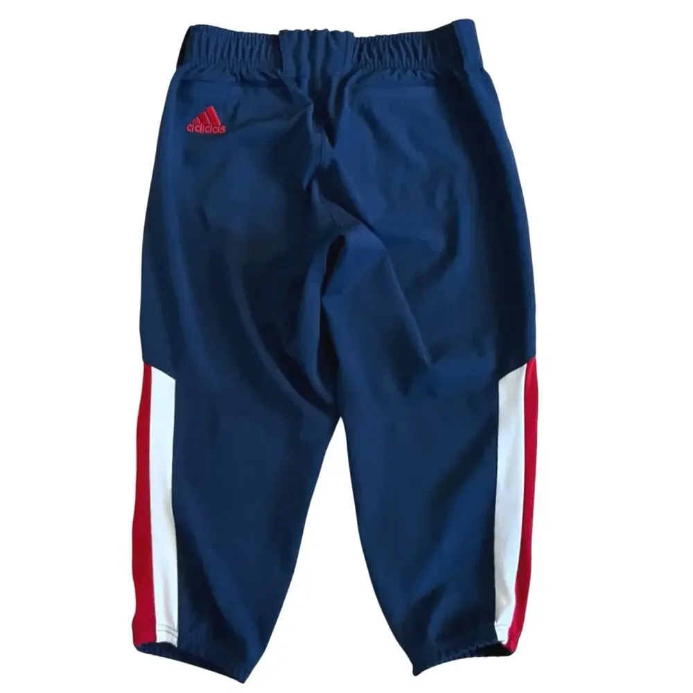 Adidas Baseball Knicker Pants Navy Red White Athletic Youth Large